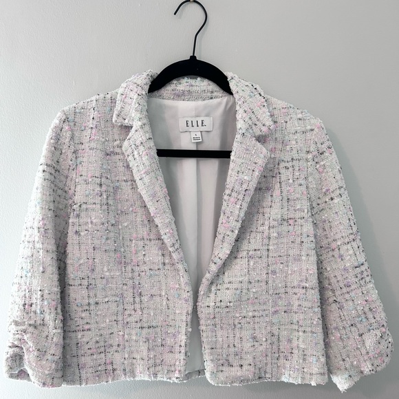 Elle Jackets & Blazers - NWOT Elle Pastel Tweed Cropped Blazer Speckle Detail Size Small | Workwear